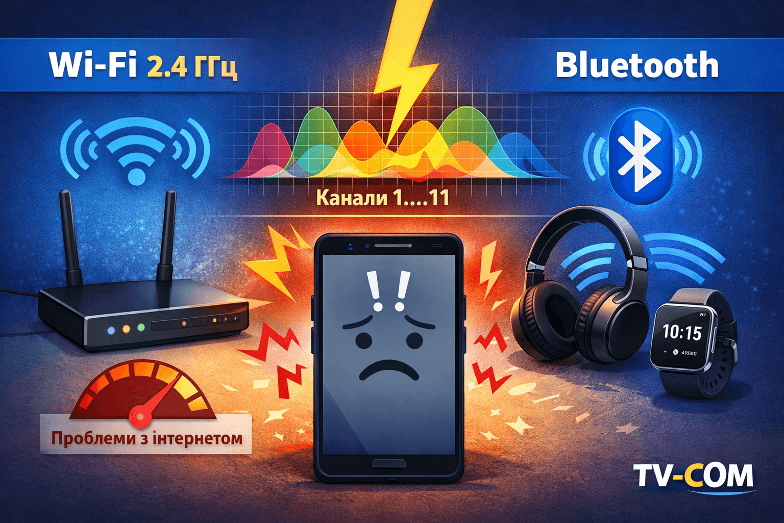 Чому при увімкненому Bluetooth погіршується Wi-Fi 2,4 ГГц на смартфоні та як це виправити